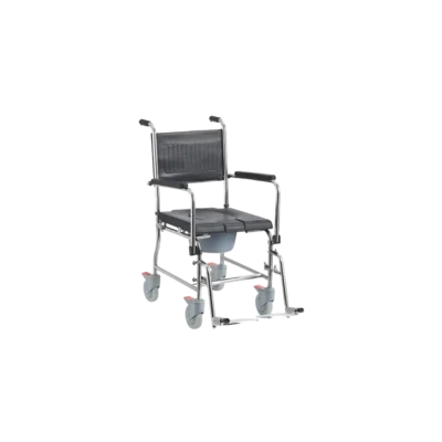 כסא שירותים רחצה ניירוסטה + מושב PU