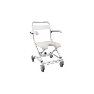 כסא רחצה אלומיניום עם גלגלים ומתקפל בקלות