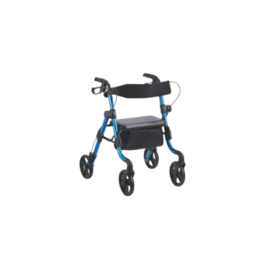 רולטור 4 גלגלים אלומיניום, מתקפל בקלות ומעוצב – צבע כחול וכולל תיק