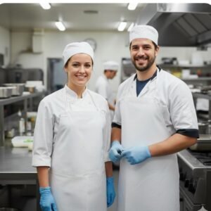 סינר ניילון לבן